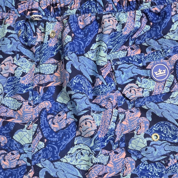 Peter Millar Blue Patterned Swim Trunks - Picture 5 of 7